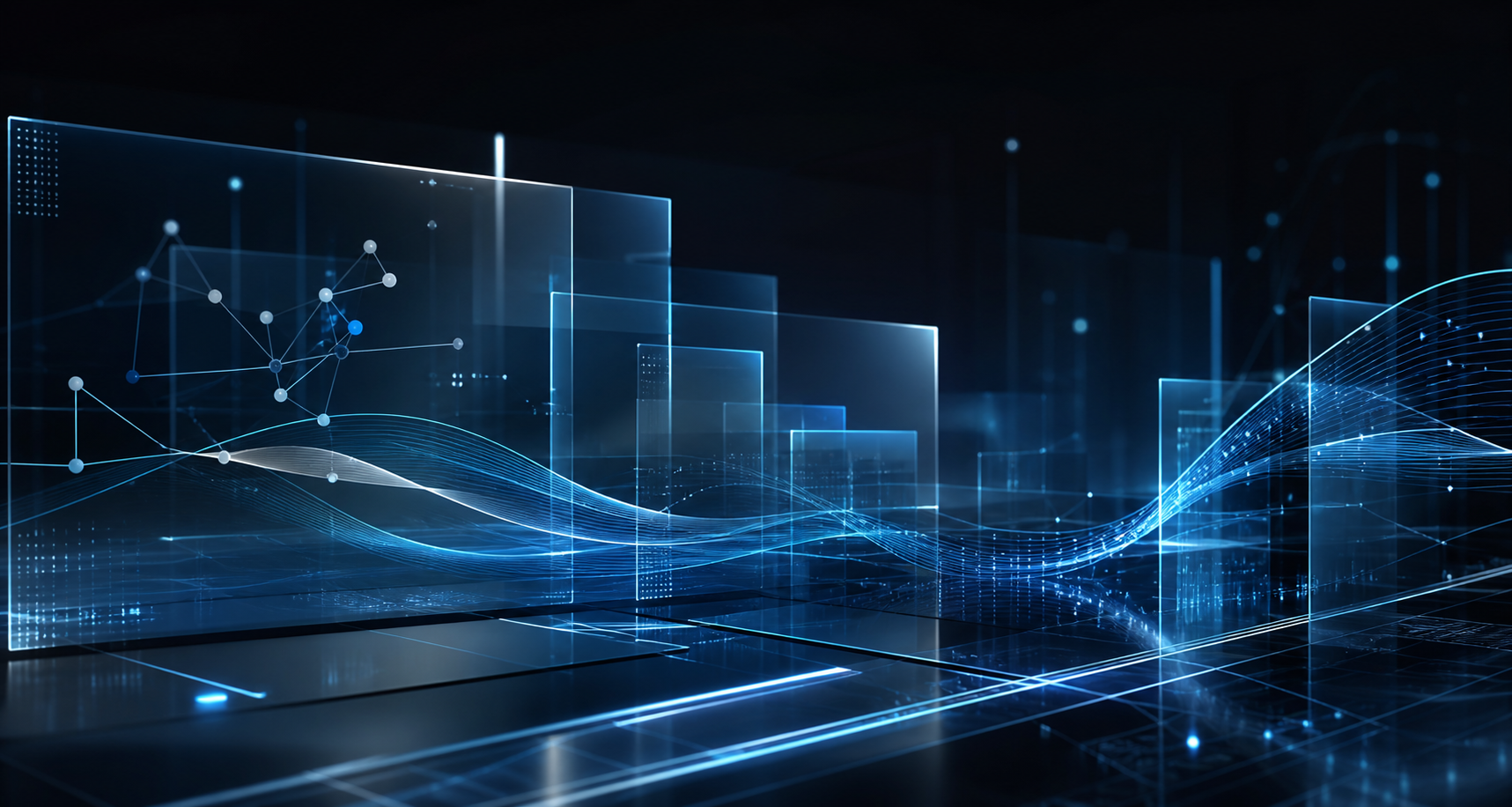 Abstract AI software architecture artwork